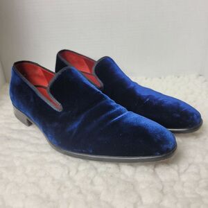 Magnanni 'Dorio' Mens Smoking Loafer Size 7 Blue Velvet Shoes